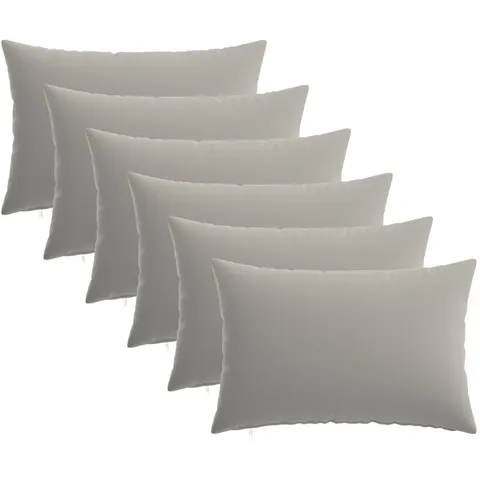 vidaXL Coussin de jeté 6 pc HEERLEN Gris 40 x 60 cm Polyester – image 2