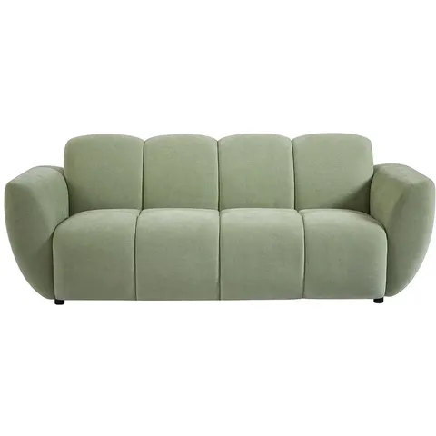 vente-unique.com Canapé fixe polyester 3 places vert 205x76x92cm – image 3