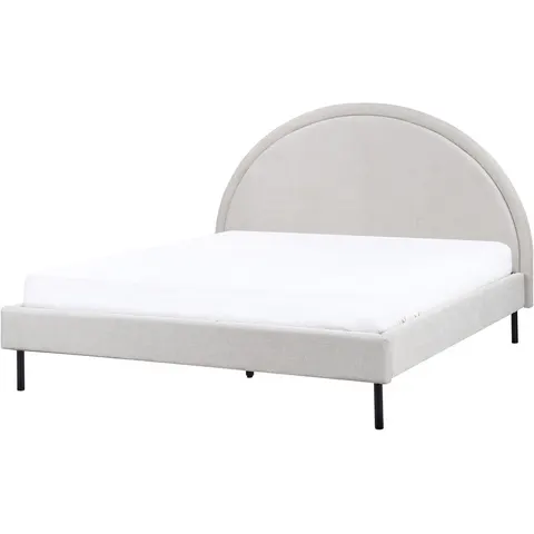 MARGUT - Bed - Lichtgrijs - 160 x 200 cm - Polyester – afbeelding 2