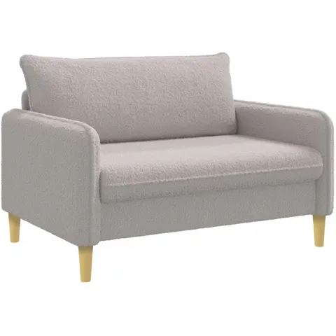 vidaXL Fauteuil XXL Gris clair Bouclé – image 2