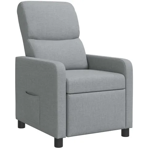 vidaXL Fauteuil inclinable Gris clair Polyester – image 2