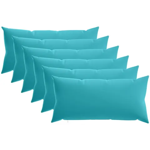 vidaXL Coussin 6 pc HEERLEN Turquoise 40 x 80 cm Polyester – image 2