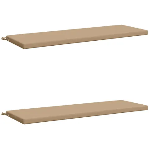 vidaXL Coussins de Banc SOEST 2 pc 100 % polyester Sable – 462804 – image 2