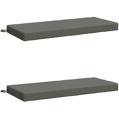 vidaXL Coussins de Banc SOEST 2 pc 100 % polyester Gris – 469889 – image 2