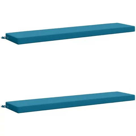 vidaXL Coussins de Banc SOEST 2 pc 100 % polyester Bleu clair – 468943 – image 3