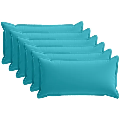 vidaXL Coussin 6 pc HOUTEN Turquoise 40 x 70 cm Polyester – image 2