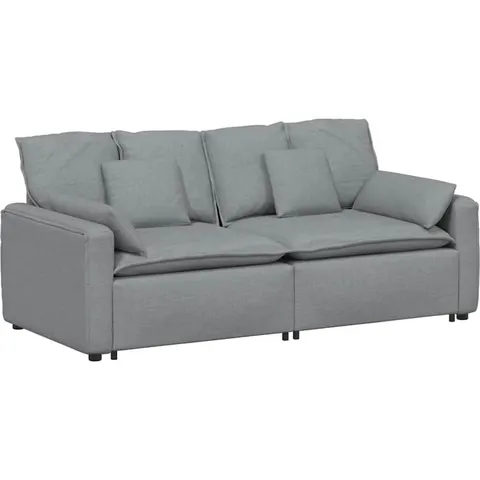 vidaXL Canapé modulable avec coussins gris clair – 641311 – image 3
