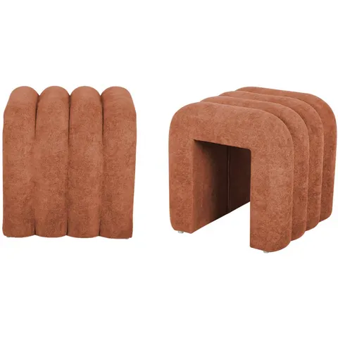 sweeek - Set van 2 stoffen eigentijdse poefs – 522759 – afbeelding 2