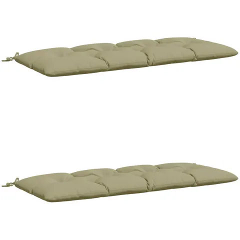 vidaXL Coussins de Banc VIANEN 2 pc 100 % polyester Vert clair – 495727 – image 2