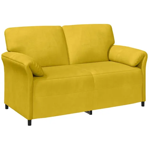 vidaXL Sofa 2 places Jaune Velours – 788961 – image 2