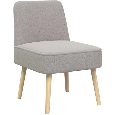 vidaXL Fauteuil à pantoufle Gris clair – image 2