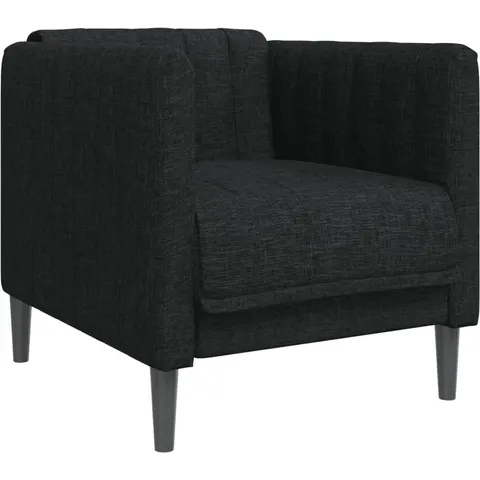 vidaXL Fauteuil noir tissu – image 2
