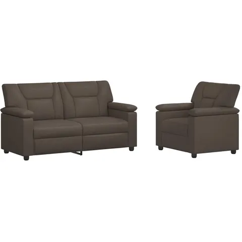 vidaXL Ensemble de Canapés 2 pcs Gris Simili cuir – 295648 – image 2