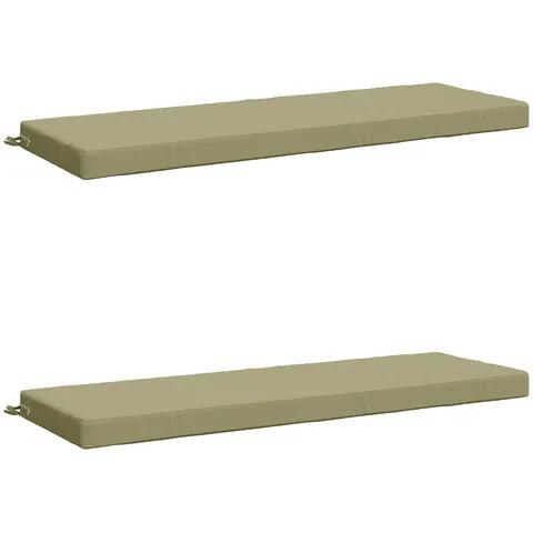 vidaXL Coussins de Banc SOEST 2 pc 100 % polyester Vert clair – 471448 – image 3