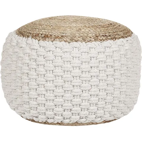 AIZA - Poef - Gebroken wit - Jute – afbeelding 2