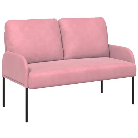 vidaXL Canapés avec coussin 110cm Rose Contreplaqué – image 2