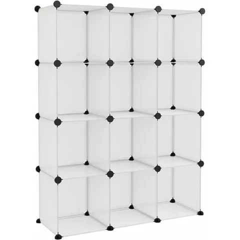vidaXL Cubes de rangement 12 pcs Transparent PP – image 2