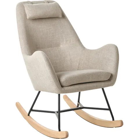 ARRIE - Schommelstoel - Lichtbeige - Polyester – afbeelding 2