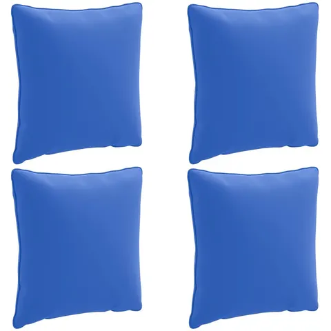 vidaXL Coussin de dos PUTTEN 4 pc 100 % polyester Bleu royal – image 2