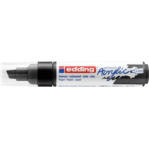 Acrylmarker edding e-5000 breed zwart – afbeelding 2