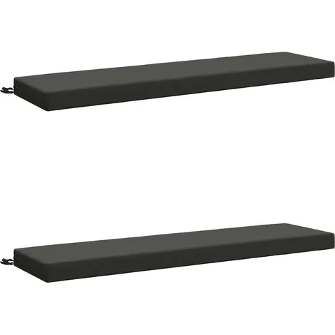 vidaXL Coussins de Banc SOEST 2 pc 100 % polyester Anthracite – 466444 – image 2