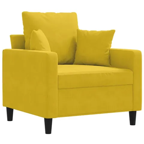 vidaXL Fauteuil Jaune 60 cm Velours – 140158 – image 2