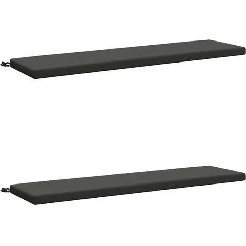 vidaXL Coussins de Banc SOEST 2 pc 100 % polyester Anthracite – 458326 – image 2