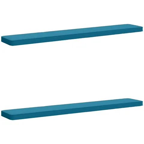 vidaXL Coussins de banc 2 pièces VUGHT 2 pc 100 % polyester Bleu clair – 477648 – image 3