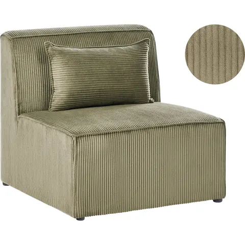 LEMVIG - Fauteuil - Groen - Corduroy – afbeelding 2