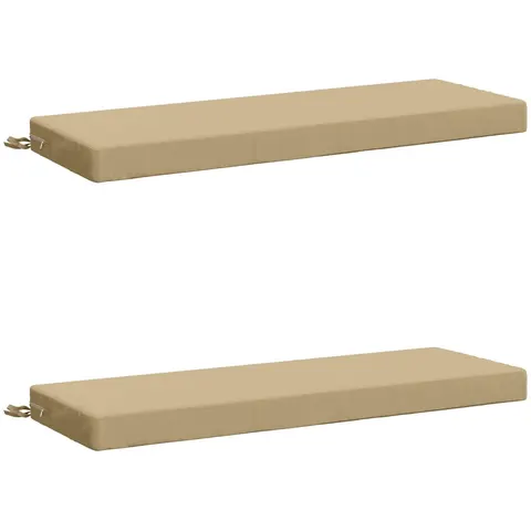 vidaXL Coussins de Banc SOEST 2 pc 100 % polyester Beige – 464723 – image 2