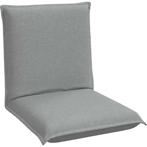 vidaXL Fauteuil de sol ajustable Gris clair Tissu – 531086 – image 2