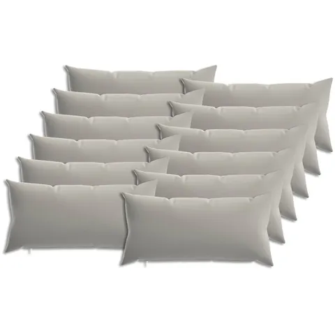 vidaXL Coussin 12 pc HEERLEN Gris 40 x 80 cm Polyester – image 2