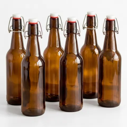Flessen - 500 ml - 6 stuks - bruin – afbeelding 2