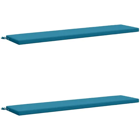 vidaXL Coussins de Banc SOEST 2 pc 100 % polyester Bleu clair – 460244 – image 3