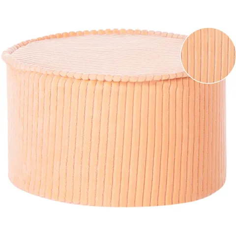 ZIKRIA - Poef - Perzik - Fluweel – afbeelding 2