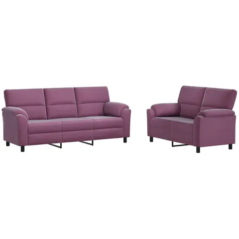 vidaXL Ensemble de Canapés 2 pcs Pourpre Velours – 295389 – image 2