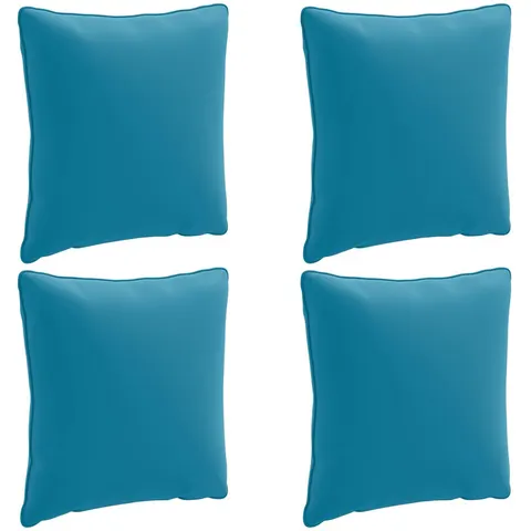 vidaXL Coussin de dos PUTTEN 4 pc 100 % polyester Bleu clair – image 2