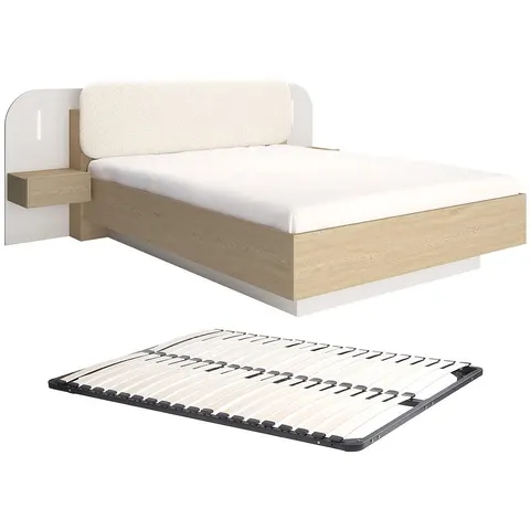 Vente-unique Bedframe hout beige 160 x 200 cm – 190618 – afbeelding 2