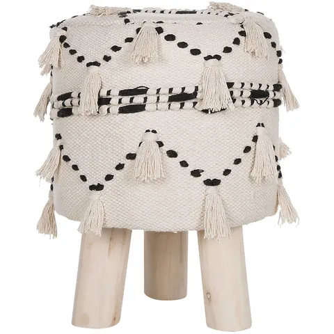 THONDI - Hocker - Beige - Katoen – afbeelding 2