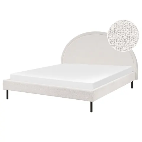 MARGUT - Bed - Wit - 160 x 200 cm - Bouclé – afbeelding 2