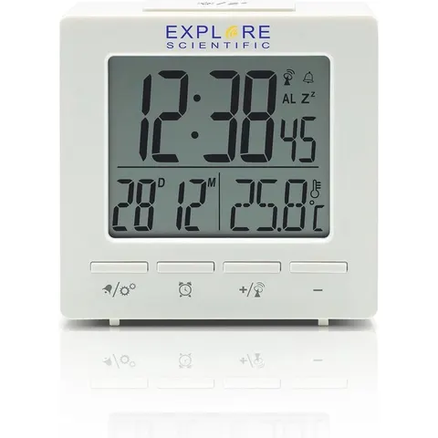 Bresser Mini-wekkerradio Explore Scientific 7,2 Cm Wit – afbeelding 2
