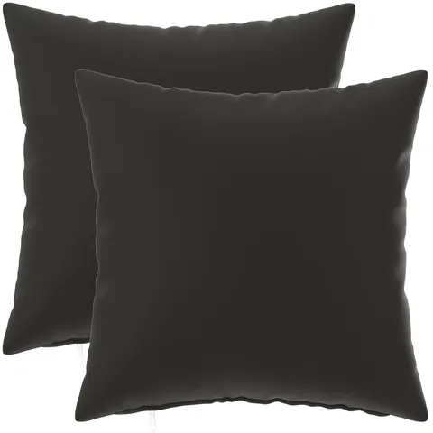 vidaXL Coussin 2 pc HEERLEN Noir 45 x 45 cm Polyester – image 2