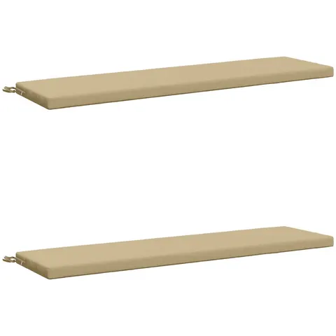 vidaXL Coussins de Banc SOEST 2 pc 100 % polyester Beige – 458340 – image 2