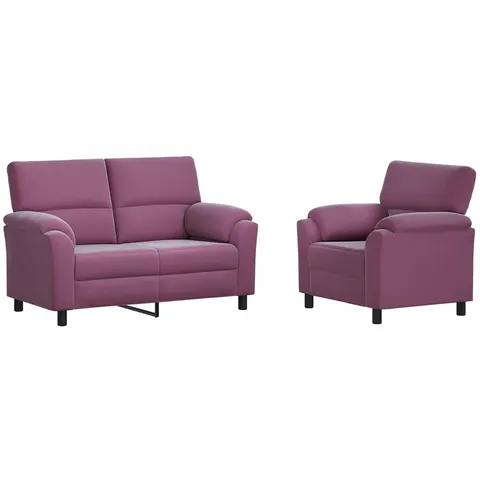 vidaXL Ensemble de Canapés 2 pcs Pourpre Velours – 294689 – image 2