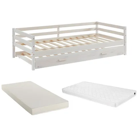 Vente-unique Bedframe hout wit 90 x 190 cm – 004458 – afbeelding 2