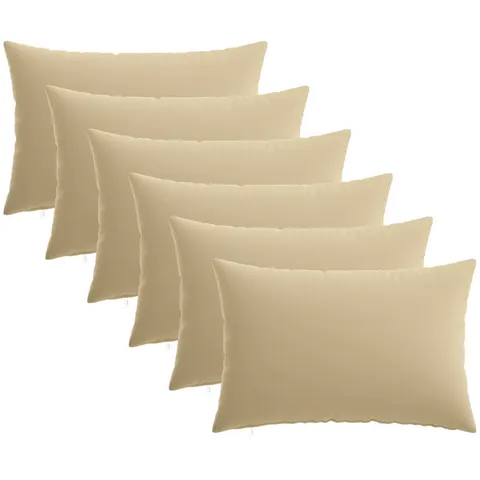 vidaXL Coussin 6 pc HEERLEN Beige 40 x 60 cm Polyester – image 2