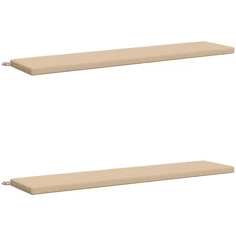vidaXL Coussins de Banc SOEST 2 pc 100 % polyester Crème – 459460 – image 2