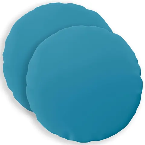 vidaXL Coussin 2 pc HEERLEN Bleu clair Ø 30 cm Polyester – image 2