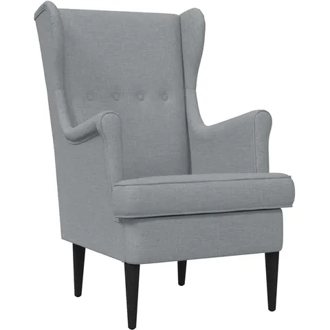 vidaXL Fauteuil Gris clair Tissu – 636415 – image 2