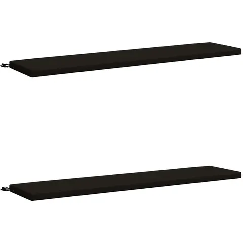 vidaXL Coussins de Banc SOEST 2 pc 100 % polyester Noir – 459385 – image 2
